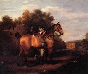 Henry Walton, A Gentleman,Said to Be mr Richard Bendyshe with his Favorite Hunter in a Landscape